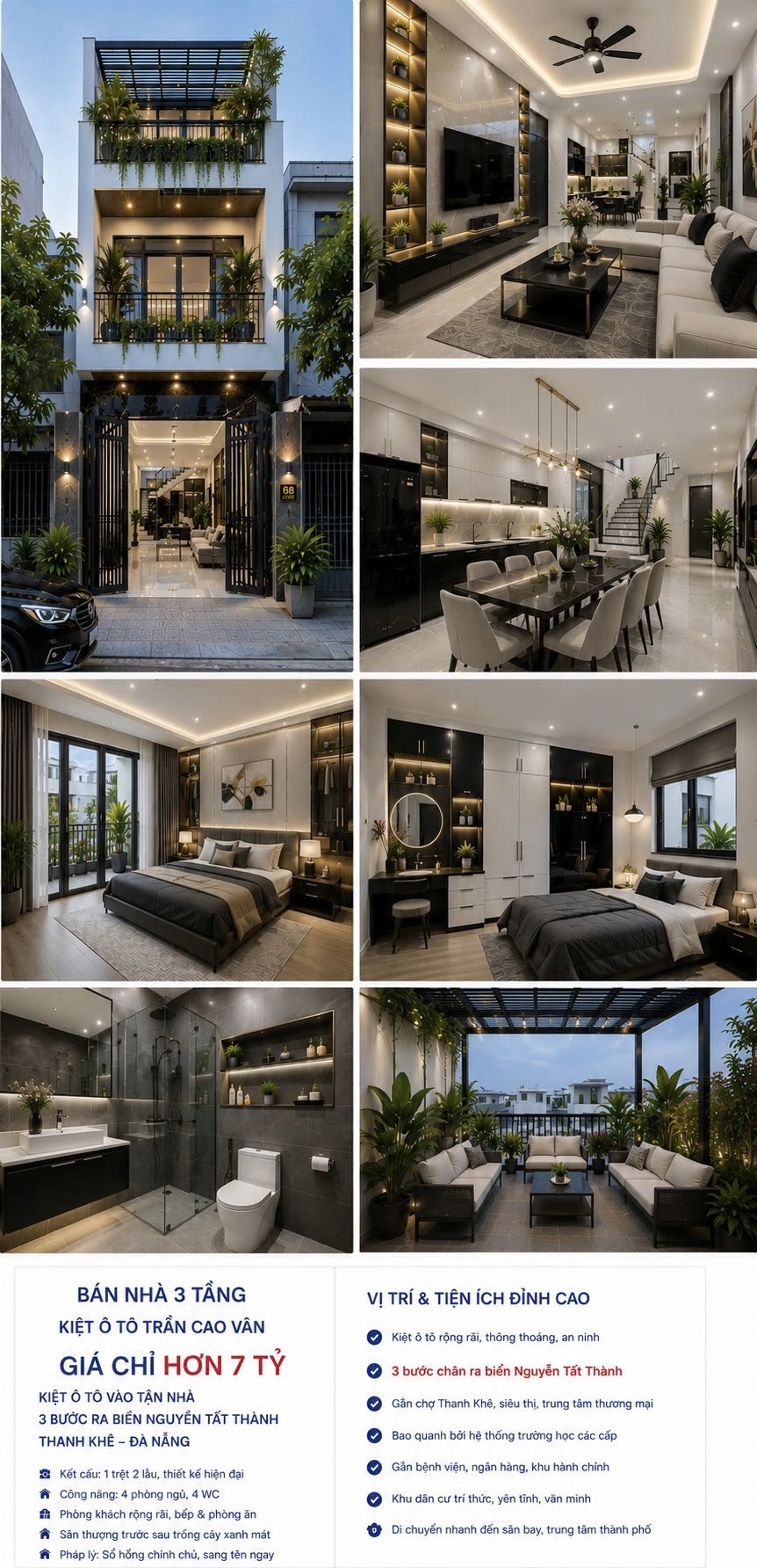 🔥CẦN BÁN GẤP‼️ Nhà kiệt oto TRẦN CAO VÂN, 70m, Giá chỉ hơn 7 tỷ💰đi bộ 3 bước ra biển🌊