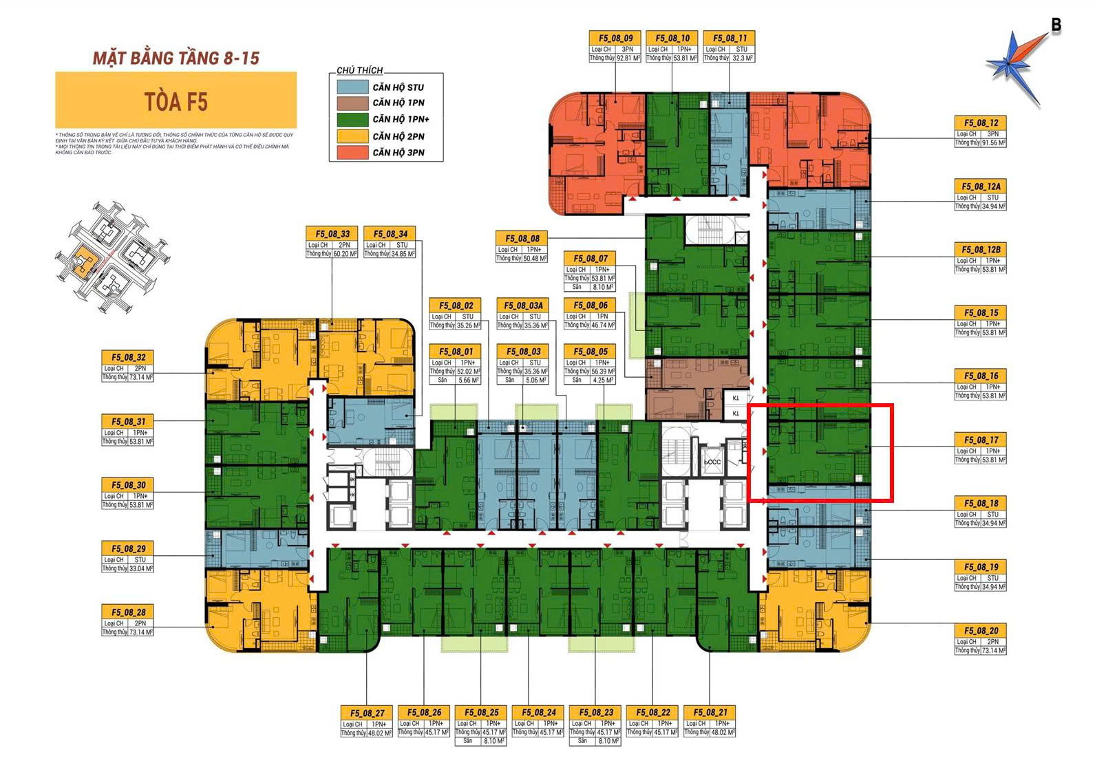 Sở hữu căn hộ FourS 2PN gồm 1Pn lớn &1PN nhỏ, DT rộng 54m2