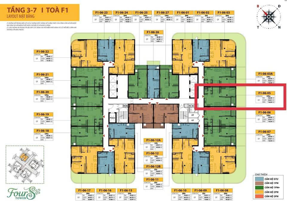 Hàng hiếm Sun Group tại Đà Nẵng 1PN + | 70m² | Chỉ 2,6 tỷ F1-03A05